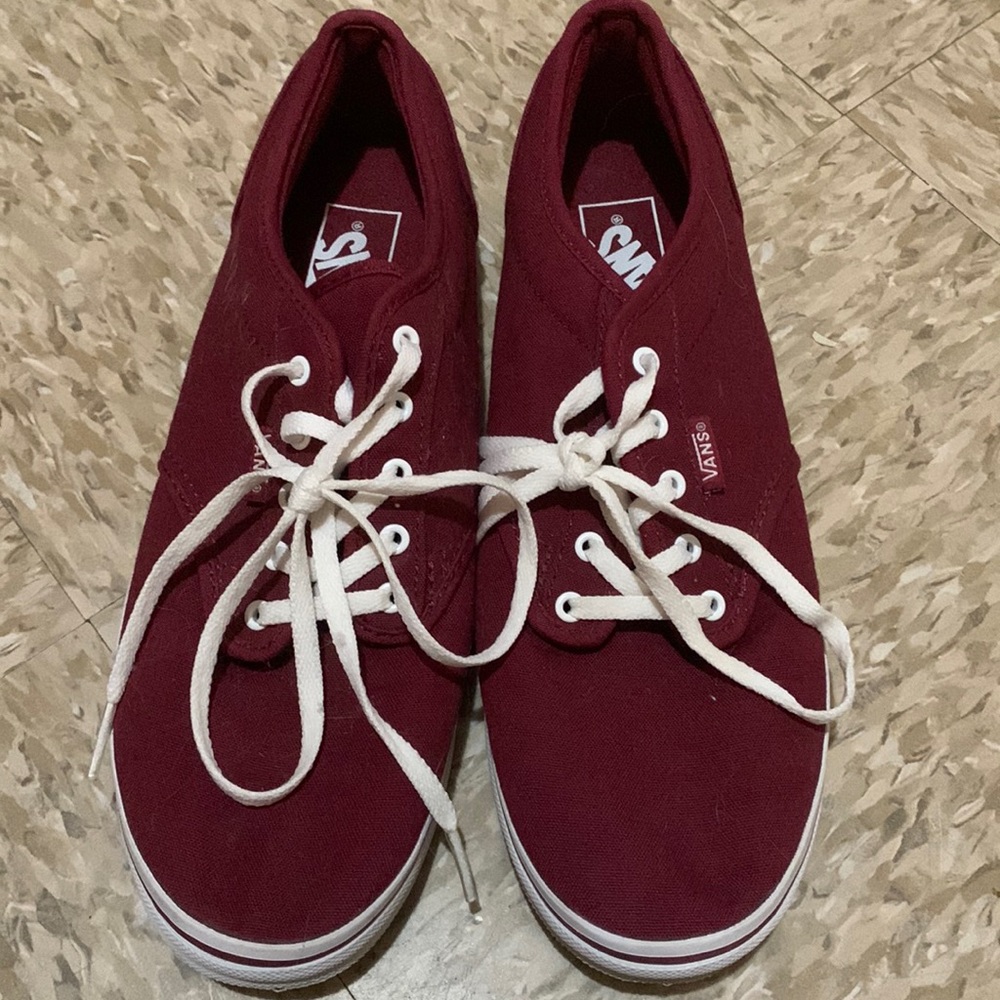 Women’s Burgundy Vans size 9